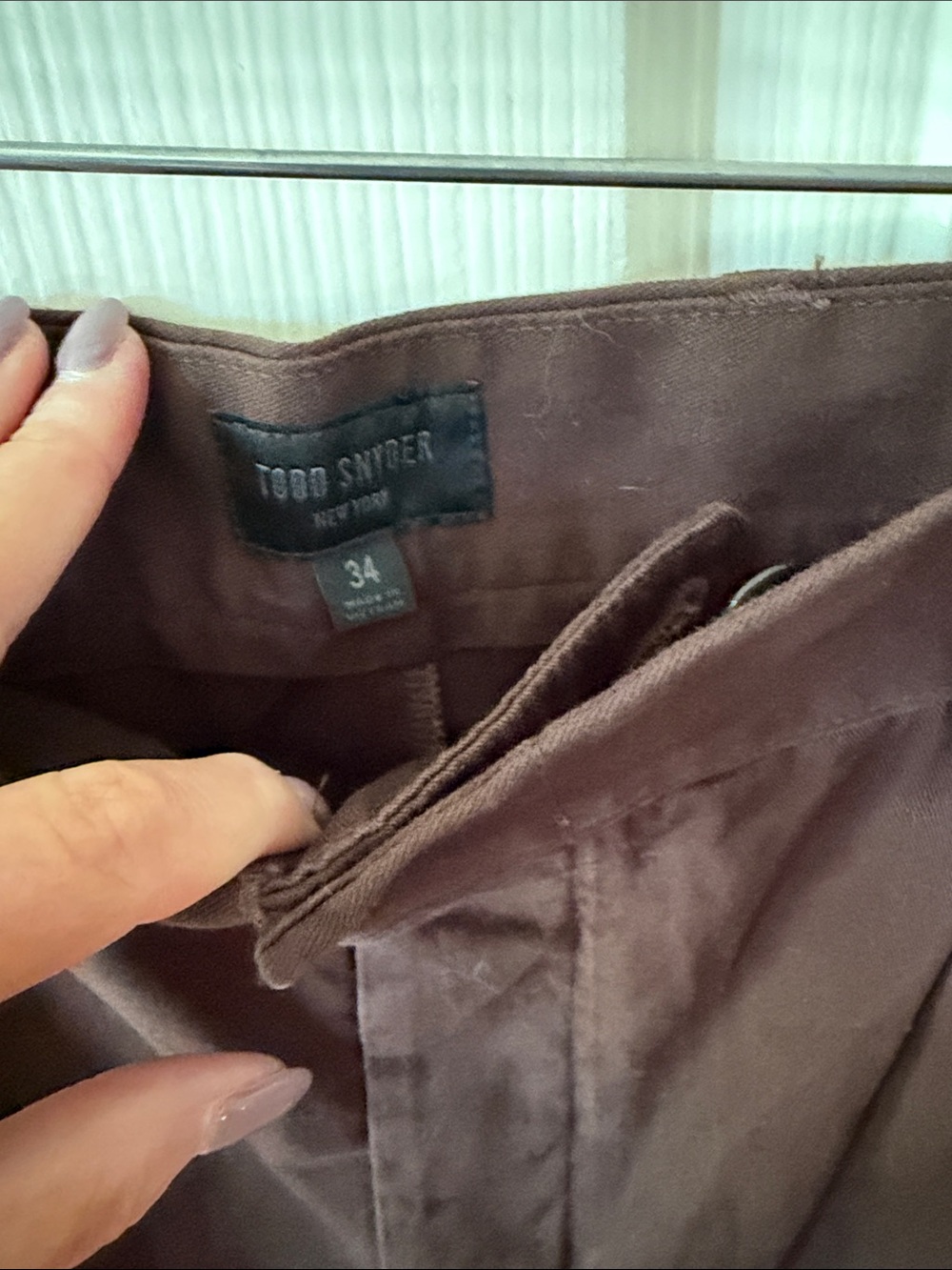 Todd Snyder Dark Brown Pleated Men's Shorts Sz 35. Box55 - Picture 2 of 7